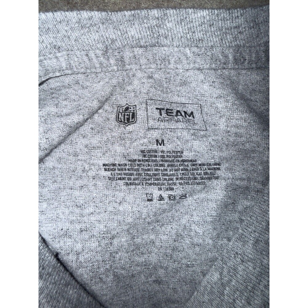 Kansas City Chiefs NFL Women’s Medium Long Sleev Gray Logo Tshirt 2019 AFC Champ - Picture 3 of 5